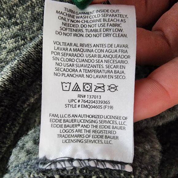 Eddie Bauer Fleece 1/4-Zip Heather Charcoal Pullover | Men's Medium - Picture 13 of 14